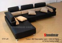 NEW MODERN STYLE LEATHER SECTIONAL SOFA CHAISE S157