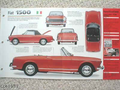 1962 Fiat 1500 L. FIAT 1500 SPIDER IMP