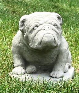 cement bulldog garden ornament