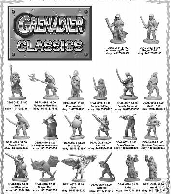 MEM 99904 Grenadier CLASSICS set 4 miniatures 25mm  