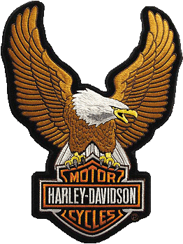 HARLEY DAVIDSON BROWN UPWING EAGLE LARGE PATCH*  