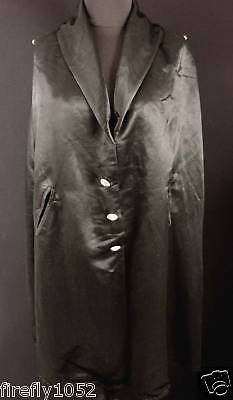 RARE VINTAGE 1920S BLACK FINE SILK SATIN OPERA CAPE  