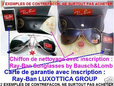 reconnaitre les Ray Ban de contrefaçon.NE PAS ACHETER  Guide dachat 