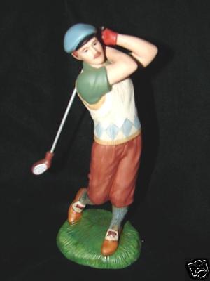 BEAUTIFUL HOME INTERIORS HOMCO PORCELAIN HOLE IN ONE GOLF MAN