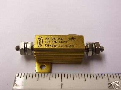 Resistor 2 ohm 25 watt 1% RH 25 Dale (20 Pieces)  