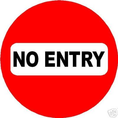 no entry logo sign/notice with wording