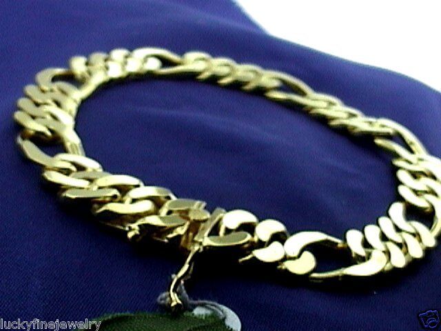 FIGARO 47.00 GRAMS 18K YELLOW GOLD MENS BRACELET  