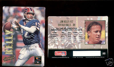 1993 Action Packed JIM KELLY Buffalo Bills Rare QB Club Braille Insert Card