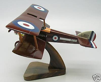 Sopwith Pup Fighter Biplane Airplane Desktop Wood Model Big New