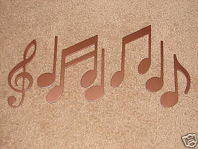 METAL WALL ART DECOR MUSIC NOTES MUSICAL NOTE COPPER   