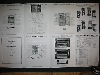 Servel gas refrigerator Parts List for 1939 -1957 models ...