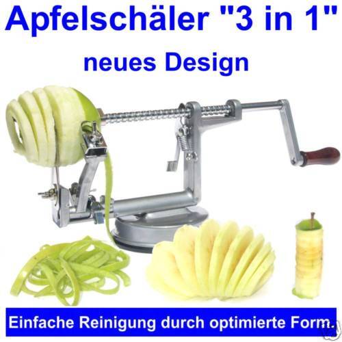 Alu  Apfelschäler Apfelschneider Apfelentkerner 3 in 1 4032707225154 