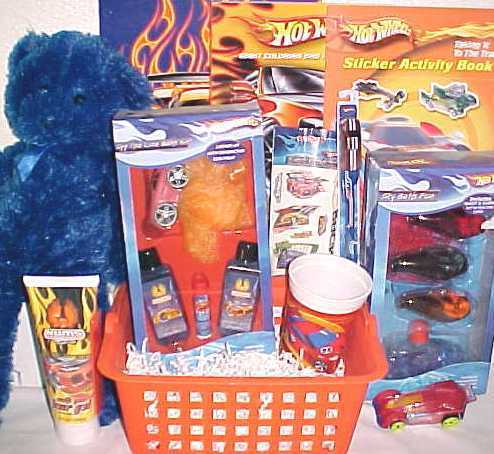 Hot Wheels Toy Gift Basket Birthday Toys Bath Playset