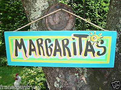 MARGARITAS TROPICAL TIKI HUT BAR PARROTHEAD POOL SIGN  