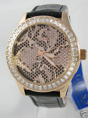 GUESS Gold w/Crystals Python Logo Womens Watch NWT  