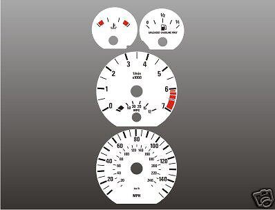 1999 2001 BMW 3 series SEDAN white face gauges E46  