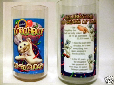 Pillsbury DoughBoy 30th Birthday Cup Glass 1995 RARE  